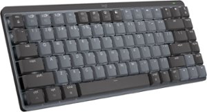 Logitech - MX Mechanical Mini for Mac Compact Wireless Mechanical Tactile Switch Keyboard for macOS/iPadOS/iOS with Backlit Keys - Space Gray