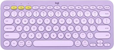 Logitech - K380 TKL Wireless Scissor Keyboard for PC, Laptop, Windows, Mac, Android, iPad OS, Apple TV - Lavender Lemonade - Front_Zoom