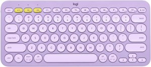 Logitech - K380 TKL Wireless Scissor Keyboard for PC, Laptop, Windows, Mac, Android, iPad OS, Apple TV - Lavender Lemonade