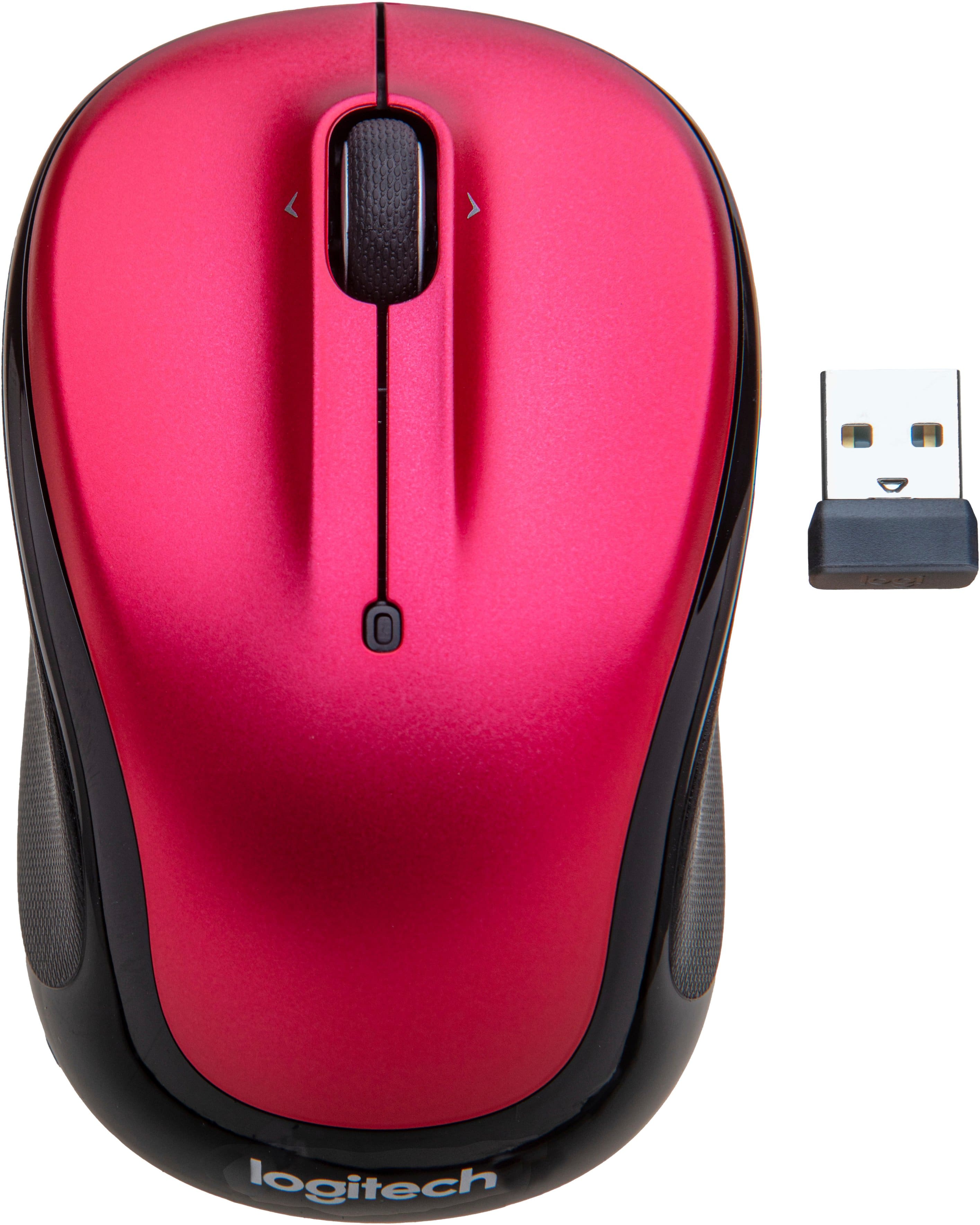 Front. Logitech - M325s Wireless Optical Compact Ambidextrous Mouse - Brilliant Rose.