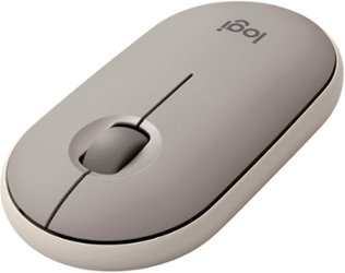 Logitech - Pebble M350 Wireless Optical Ambidextrous Mouse with Silent Click - Sand - Front_Zoom