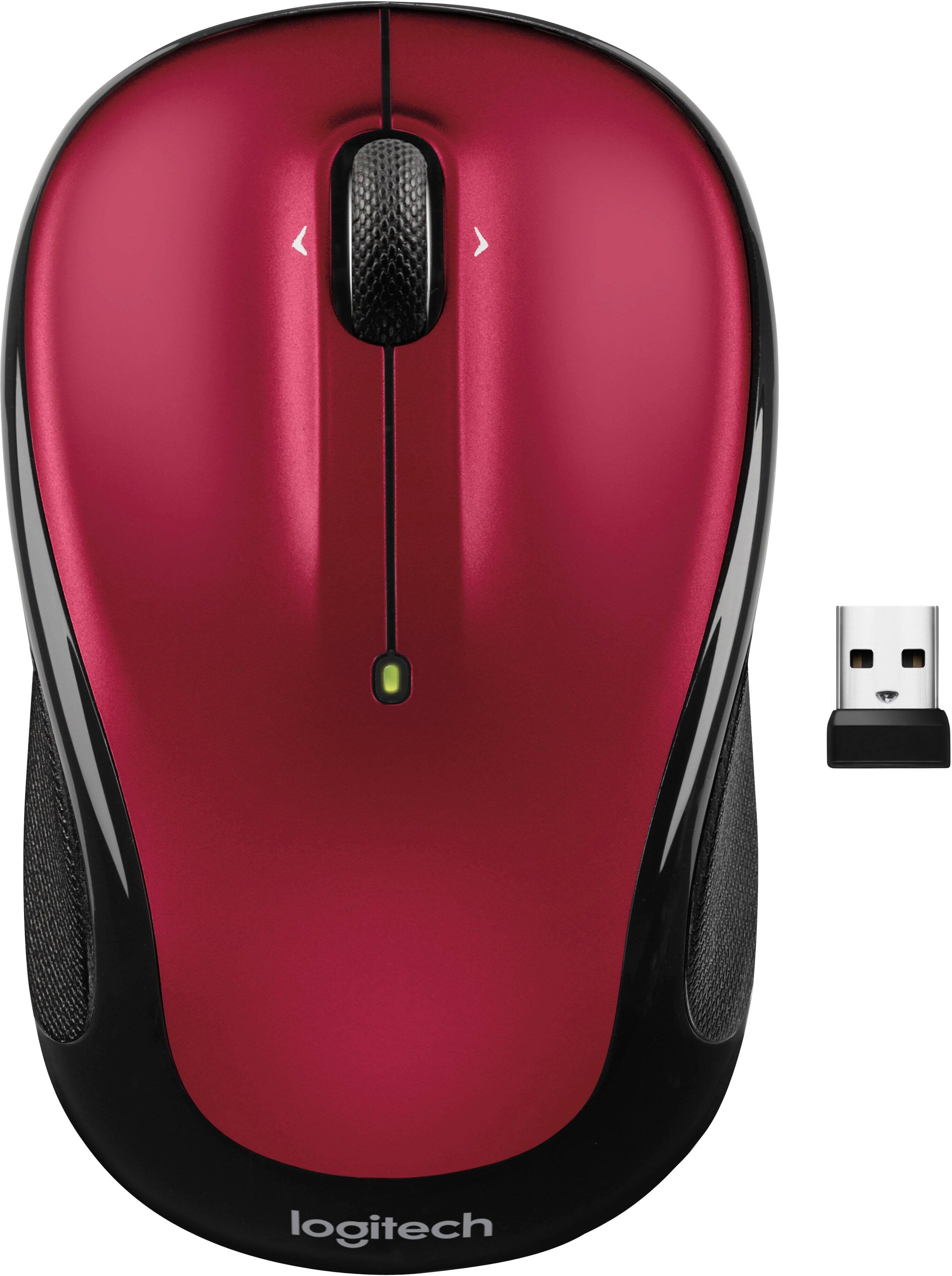 Alt View 12. Logitech - M325s Wireless Optical Compact Ambidextrous Mouse - Darker Red.