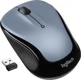 Logitech - M325s Wireless Optical Compact Ambidextrous Mouse - Wireless - Light Silver