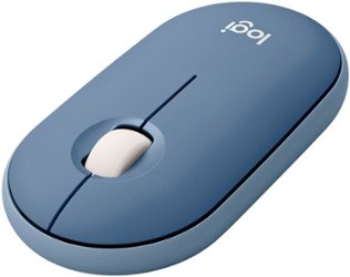 Logitech - Pebble M350 Wireless Optical Ambidextrous Mouse with Silent Click - Blueberry - Front_Zoom