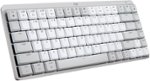 Logitech - MX Mechanical Mini for Mac Compact Wireless Mechanical Clicky Switch Keyboard for macOS/iPadOS/iOS with Backlit Keys - Pale Gray