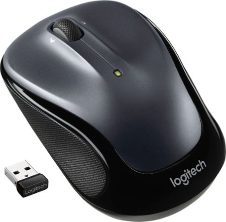 Logitech - M325s Wireless Optical Ambidextrous Mouse - Dark Silver