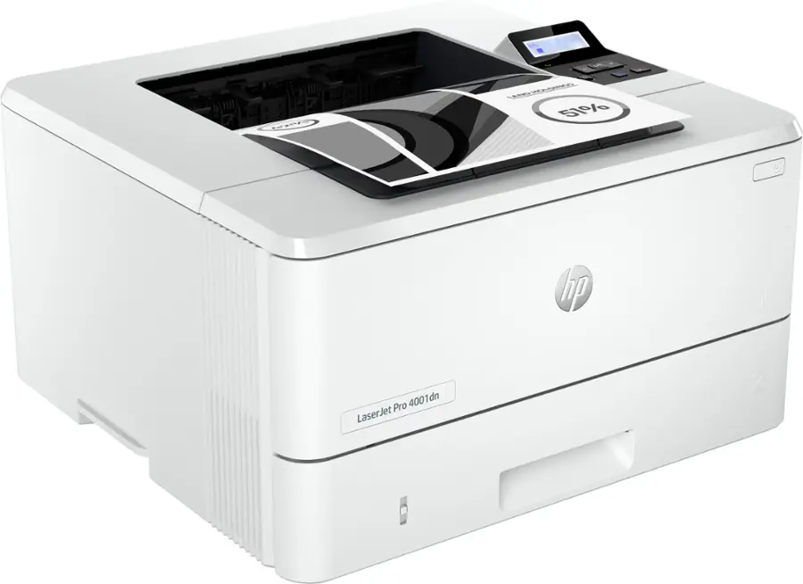 Alt View 13. HP - LaserJet Pro 4001dn Black-and-White Laser Printer - White.