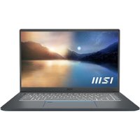 MSI - Prestige 15 15.6" Laptop - Intel Core i7-1185G7 - 16GB Memory - NVIDIA GeForce GTX 1650 Max-Q - 512GB SSD - Carbon Gray - Front_Zoom