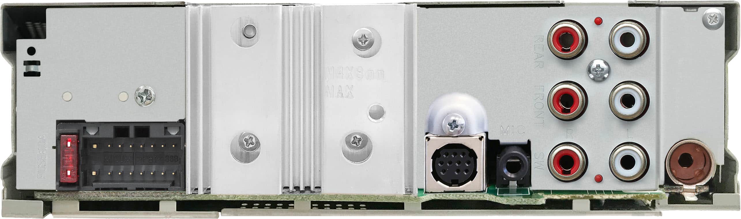 Back. Kenwood - Bluetooth CD Receiver with Alexa Built in and Satalite Radio Ready - Black.