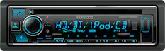 Front. Kenwood - Bluetooth CD Receiver with Alexa Built in and Satalite Radio Ready - Black.