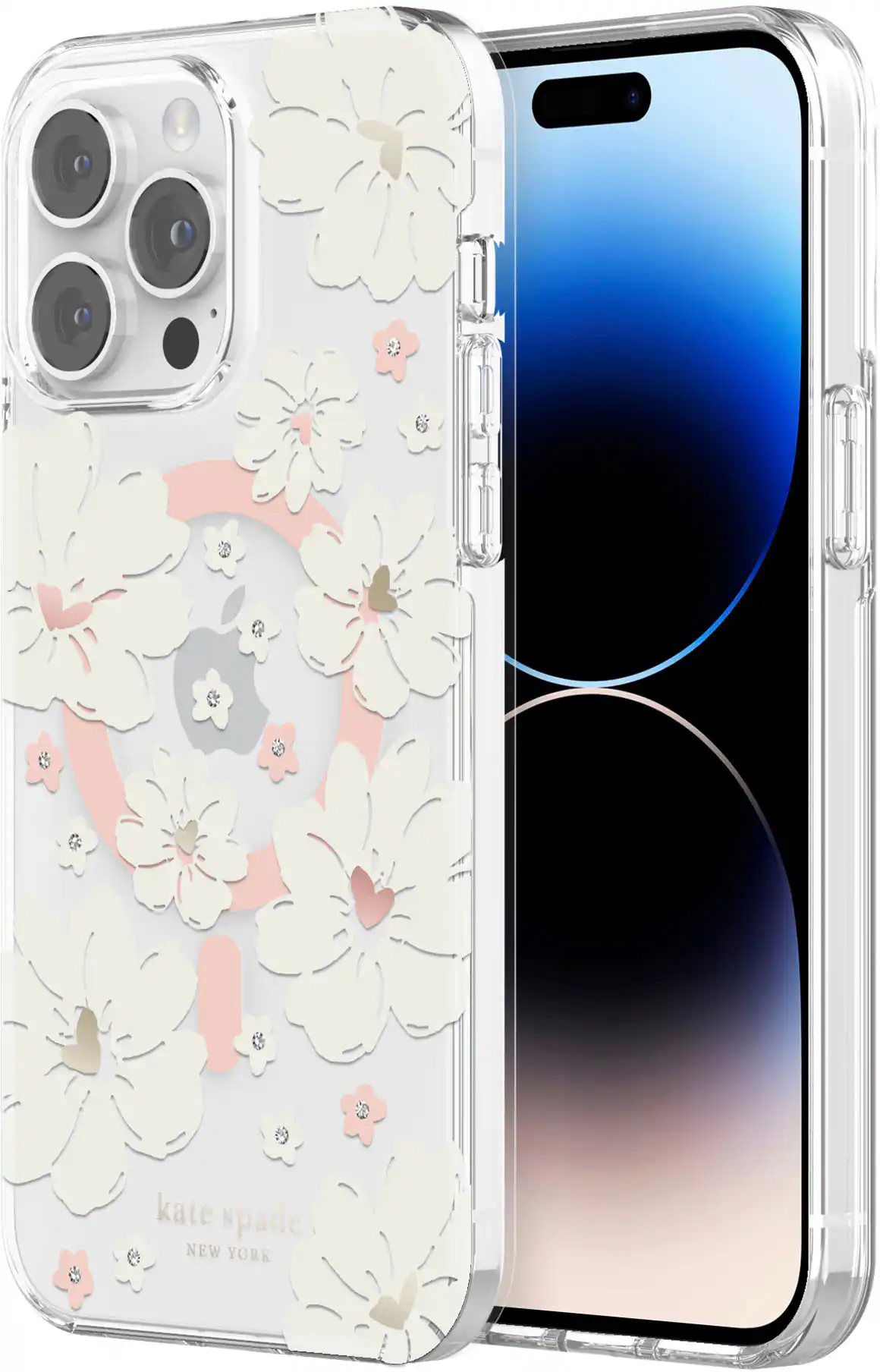Alt View 3. kate spade new york - Protective Hardshell Magsafe Case for iPhone 14 Pro Max - Peony.