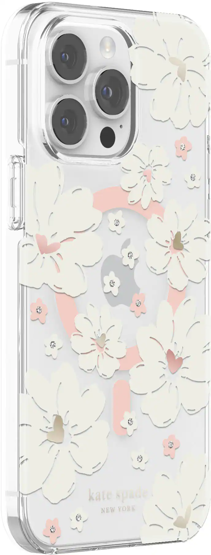 Left. kate spade new york - Protective Hardshell Magsafe Case for iPhone 14 Pro Max - Peony.