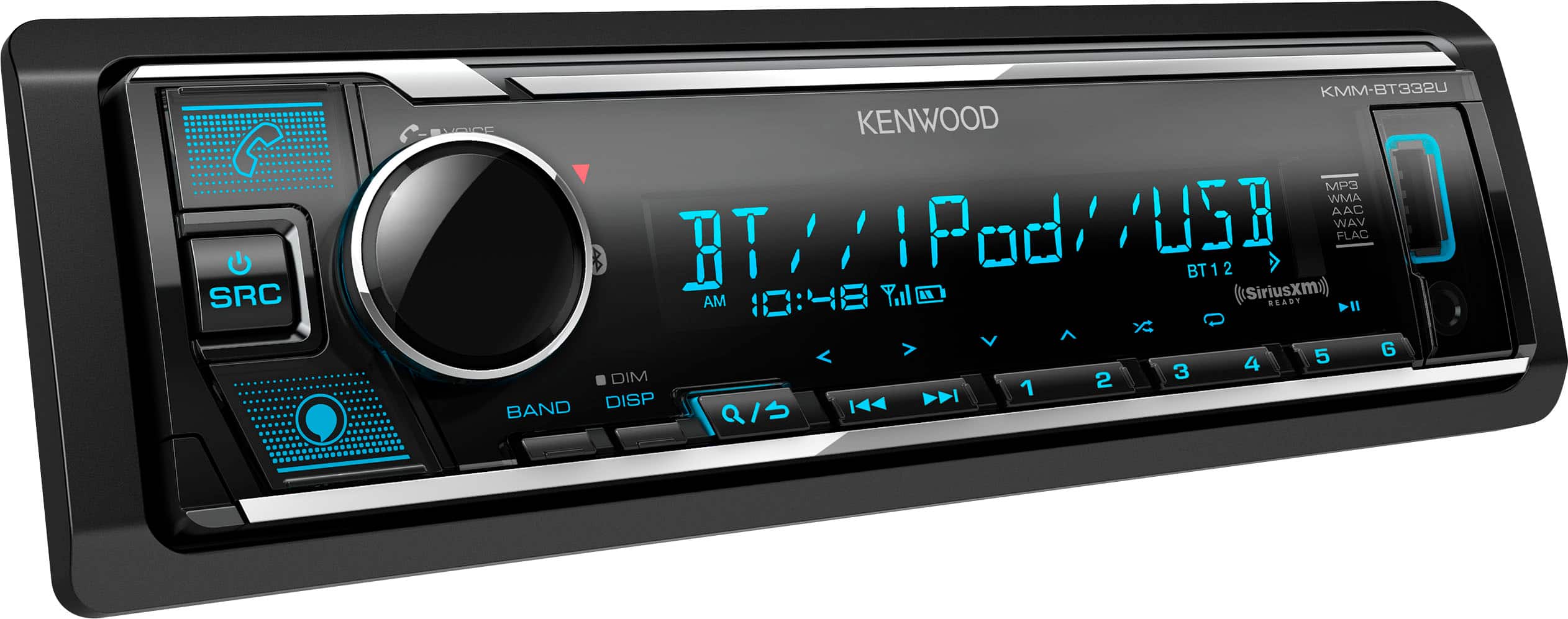 Angle. Kenwood - Bluetooth Digital Media (DM) Receiver with Alexa Built-In and Satellite Radio-Ready - Black.