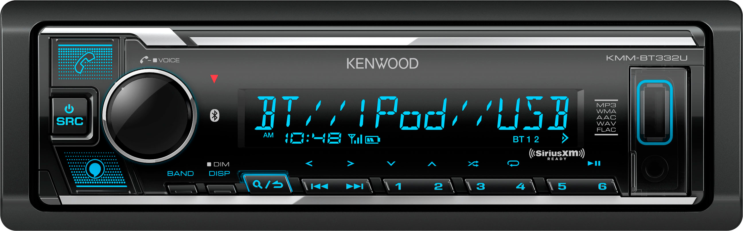 Voorgevoel spanning repertoire Kenwood Bluetooth Digital Media (DM) Receiver with Alexa Built-In and  Satellite Radio-Ready Black KMM-BT332U - Best Buy