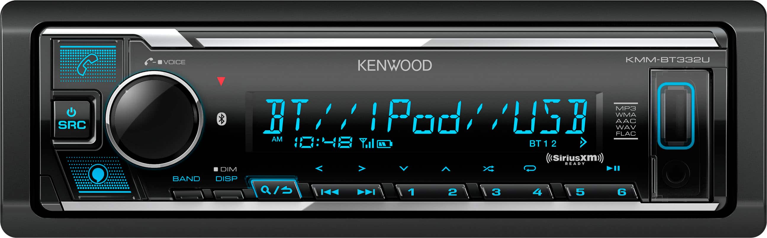 Front. Kenwood - Bluetooth Digital Media (DM) Receiver with Alexa Built-In and Satellite Radio-Ready - Black.