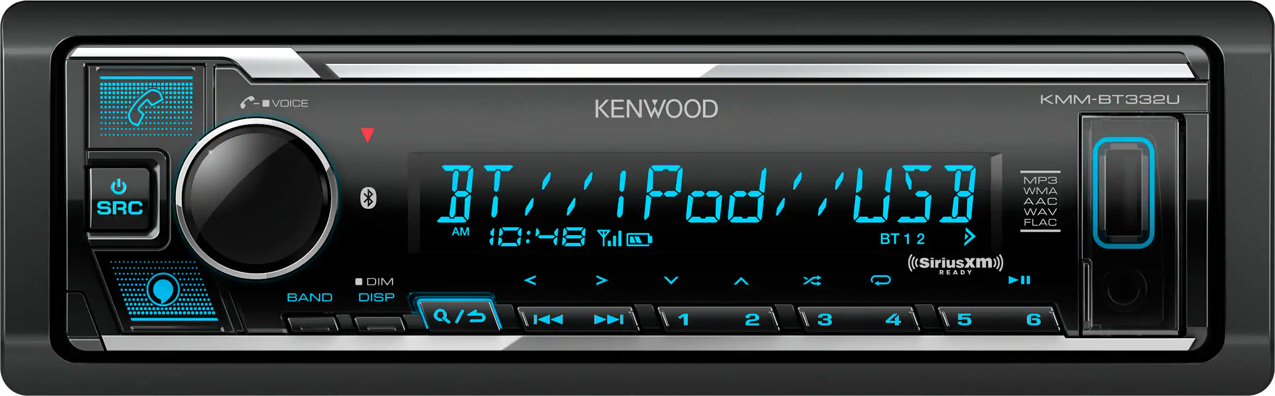 Kenwood - Bluetooth Digital Media (DM) Receiver with Alexa Built-In and Satellite Radio-Ready - Black