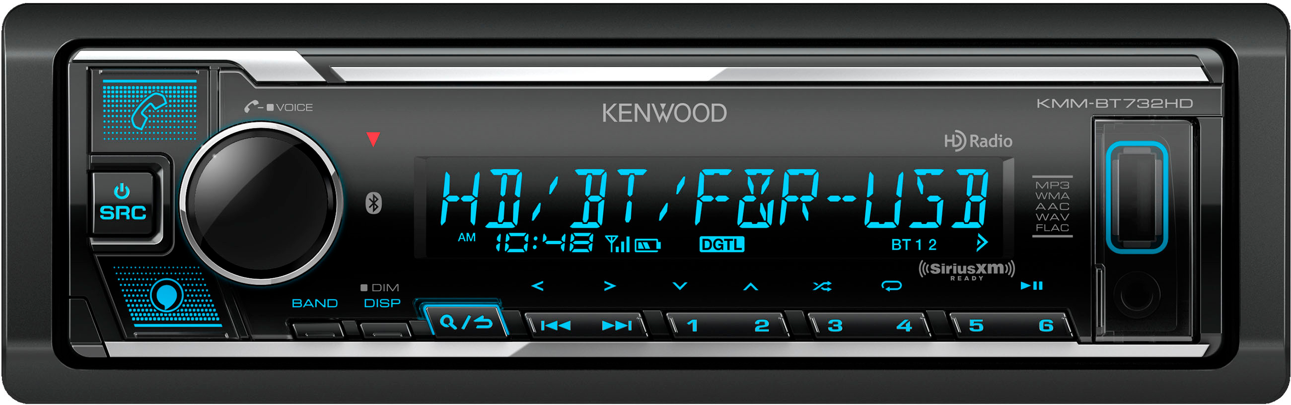 Kenwood Bluetooth CD with Alexa Built-In and Radio-Ready and Radio Built-in Black KMM-BT732HD - Best Buy