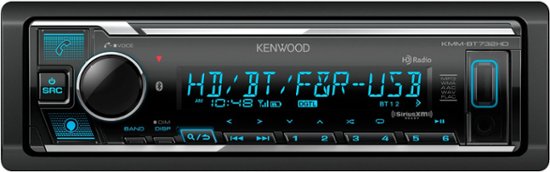 Front. Kenwood - Bluetooth CD Receiver with Alexa Built-In and Satellite Radio-Ready and HD Radio Built-in - Black.