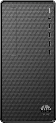 Front. HP - Desktop - AMD Ryzen 3 - 8GB Memory - 256 GB SSD - Dark Black.