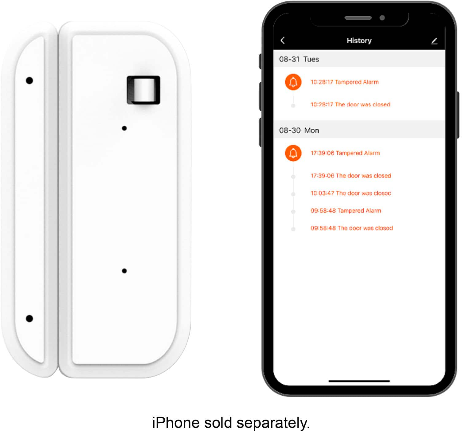 Angle. MOBI - Smart Wi-Fi Door & Window Sensor - White.
