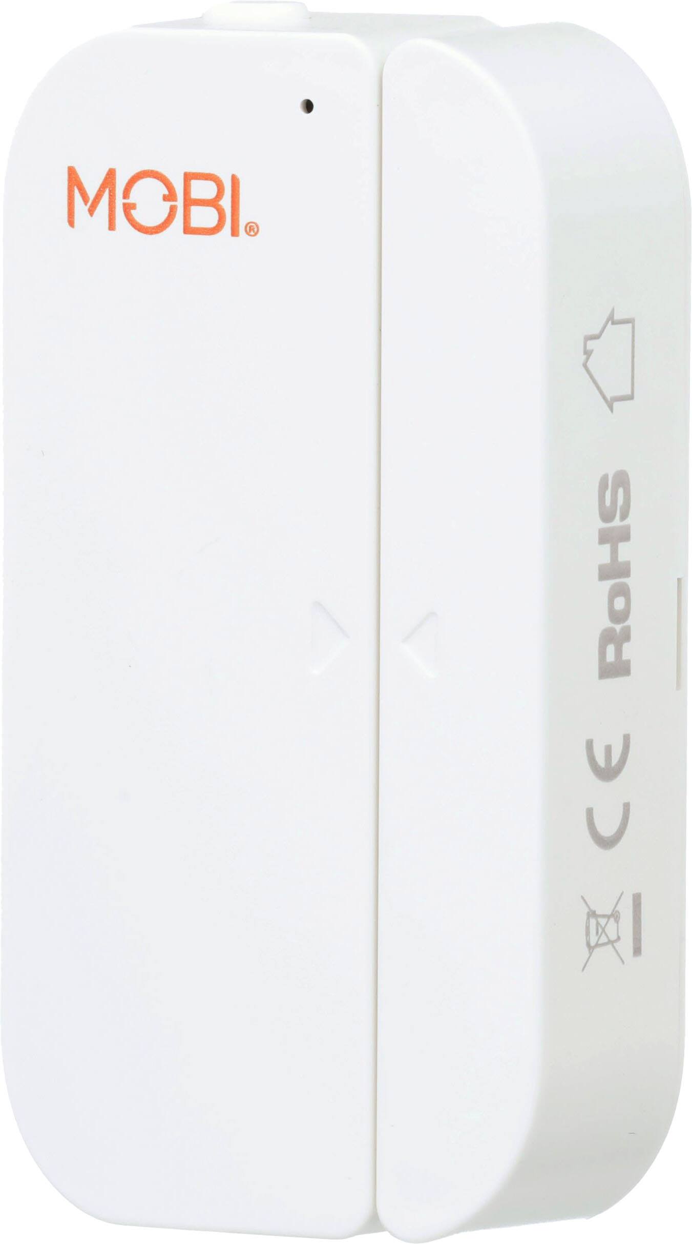 Left. MOBI - Smart Wi-Fi Door & Window Sensor - White.