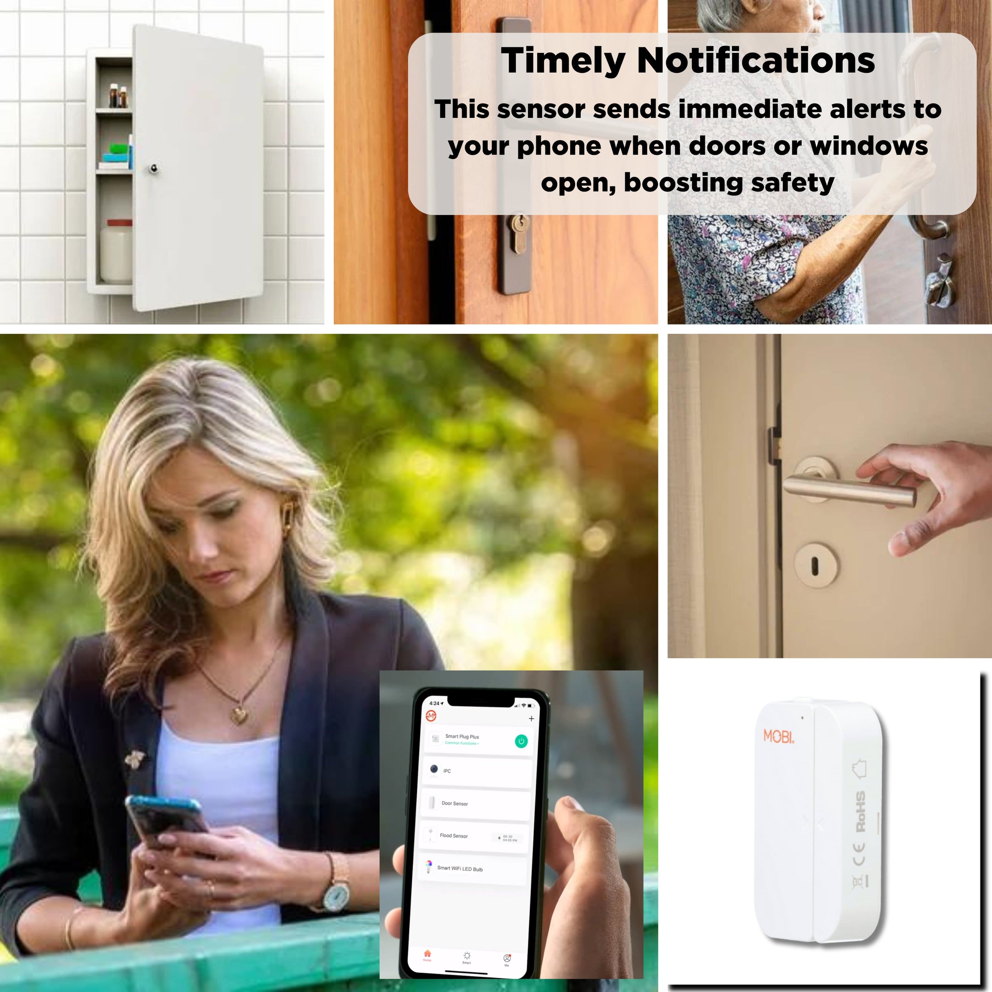 Timely Notifications: This sensor sends immediate alerts to your phone when doors or windows open, boosting safety.