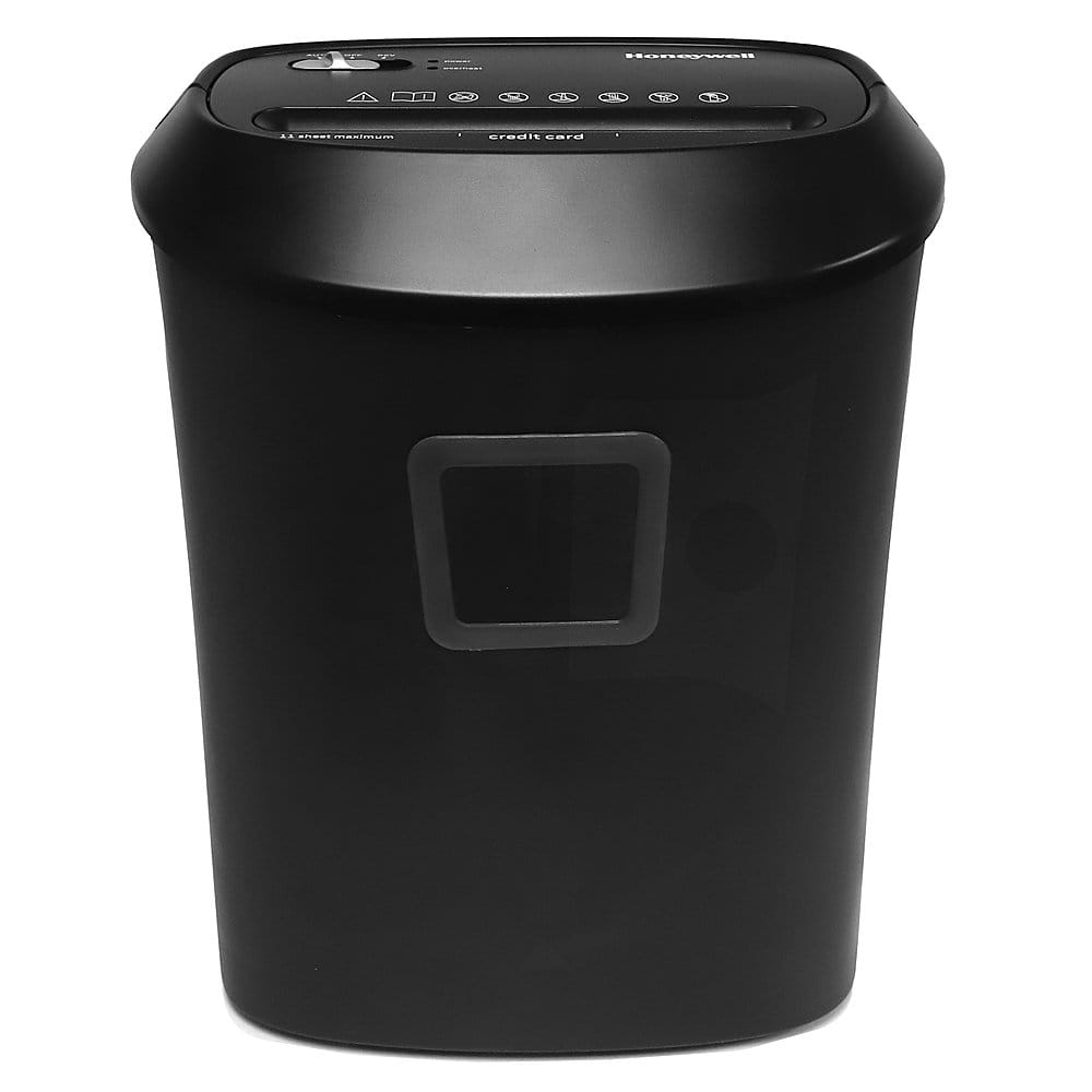 Honeywell - 11-Sheet Crosscut Paper Shredder - Black - Front_Zoom