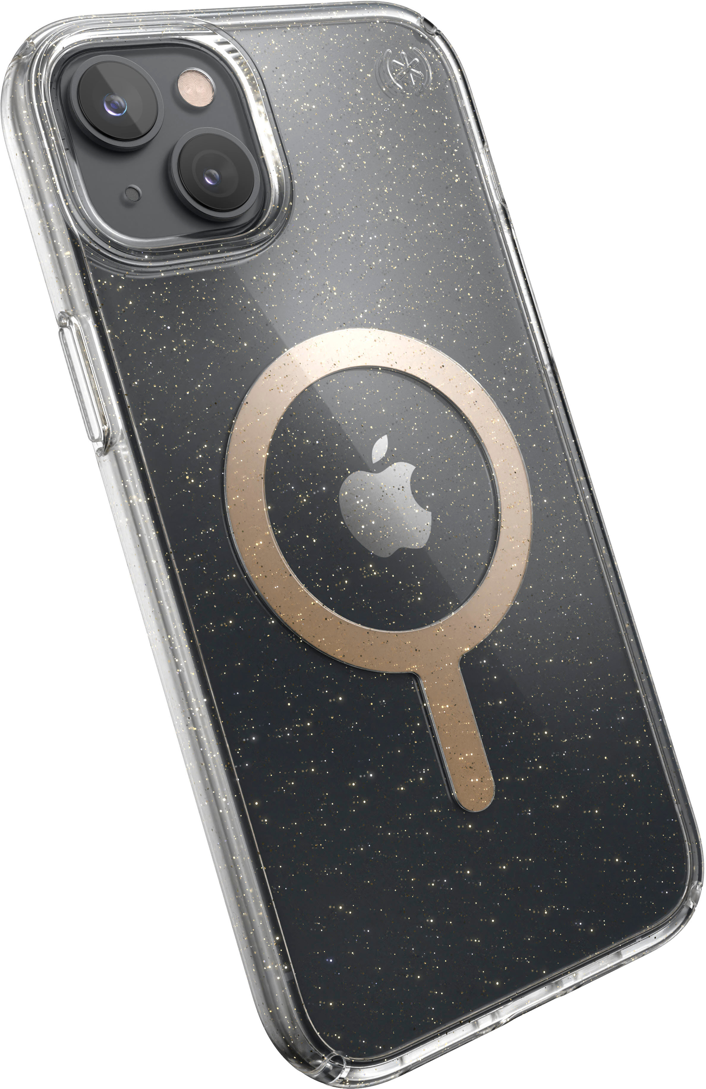 Speck Presidio Best Perfect-Clear 14 with Buy Glitter for - iPhone Case Plus Gold 150121-9221 Apple MagSafe