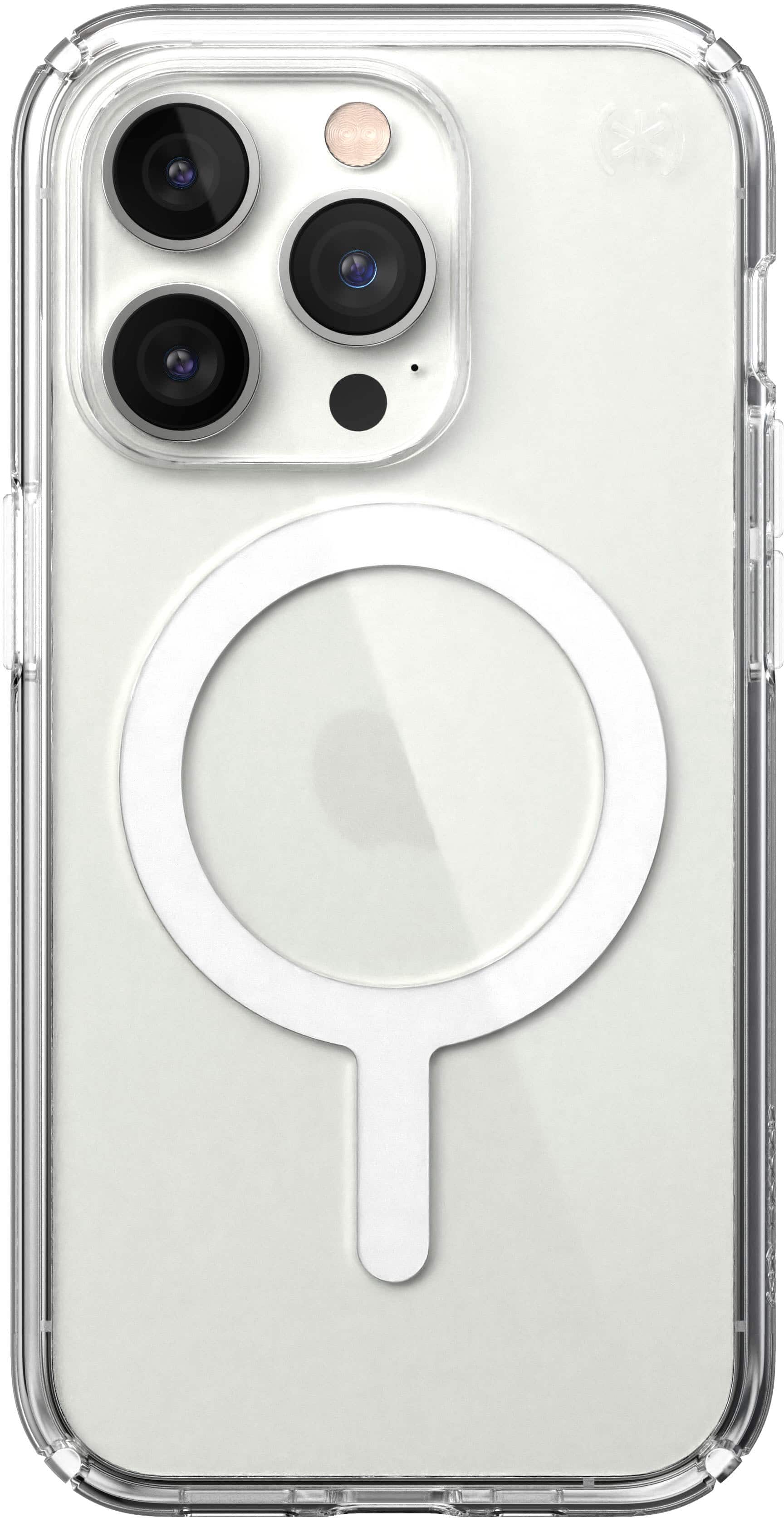 Front. Speck - Presidio Perfect-Clear Case with MagSafe for Apple iPhone 14 Pro - Clear.