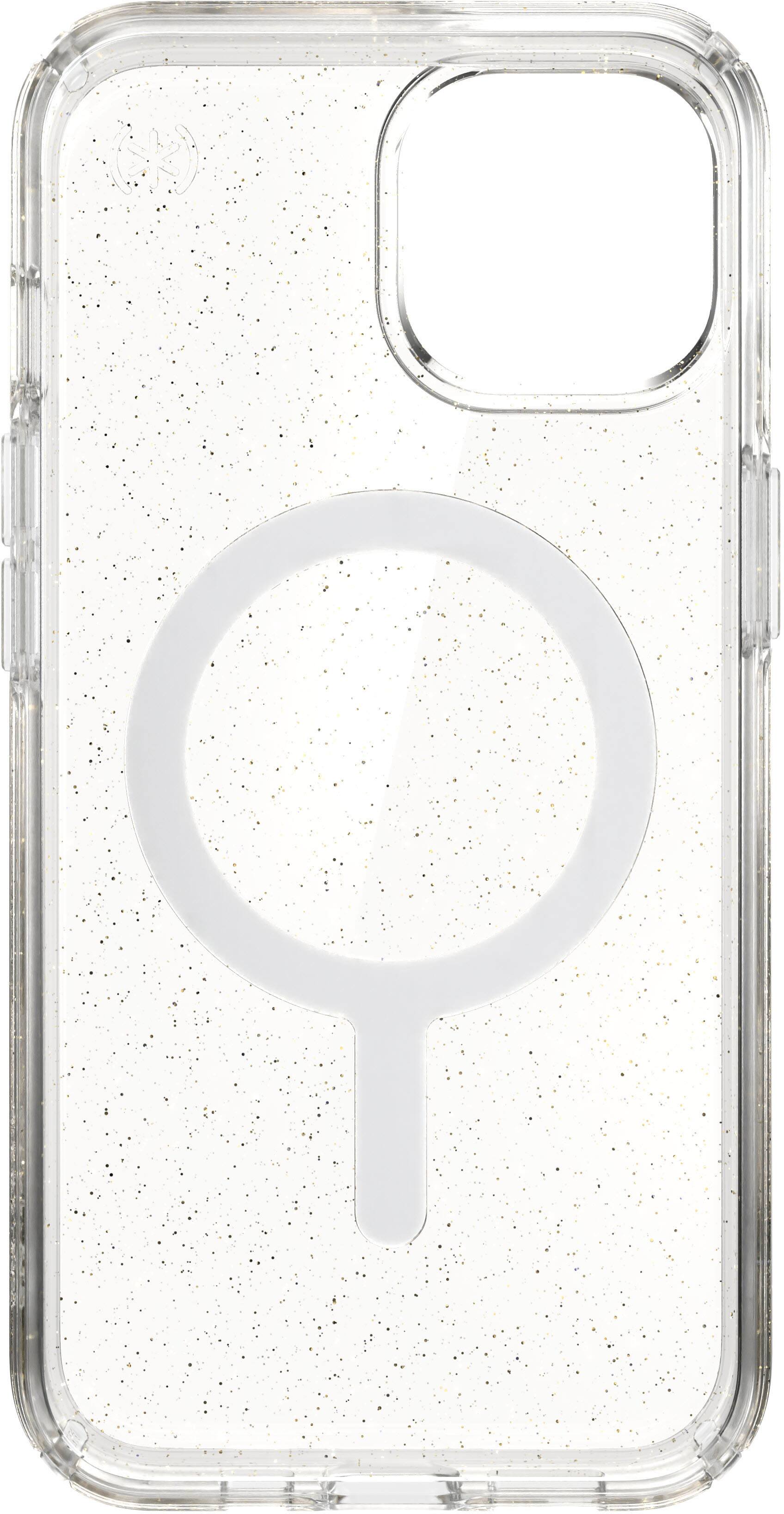Alt View 3. Speck - Presidio Perfect-Clear Case with MagSafe for Apple iPhone 14 - Gold Glitter.