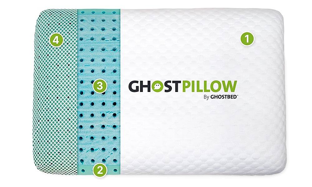 Customer Reviews: Ghostbed Memory Foam Pillow White 11GBPW010 - Best Buy