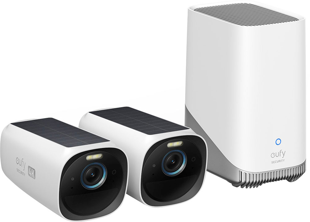 eufy Security eufyCam 3 2-Camera Wireless 4K Surveillance System White  T88711W1 - Best Buy