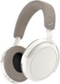 Front. Sennheiser - Momentum 4 Wireless Adaptive Noise-Canceling Over-The-Ear Headphones - White.
