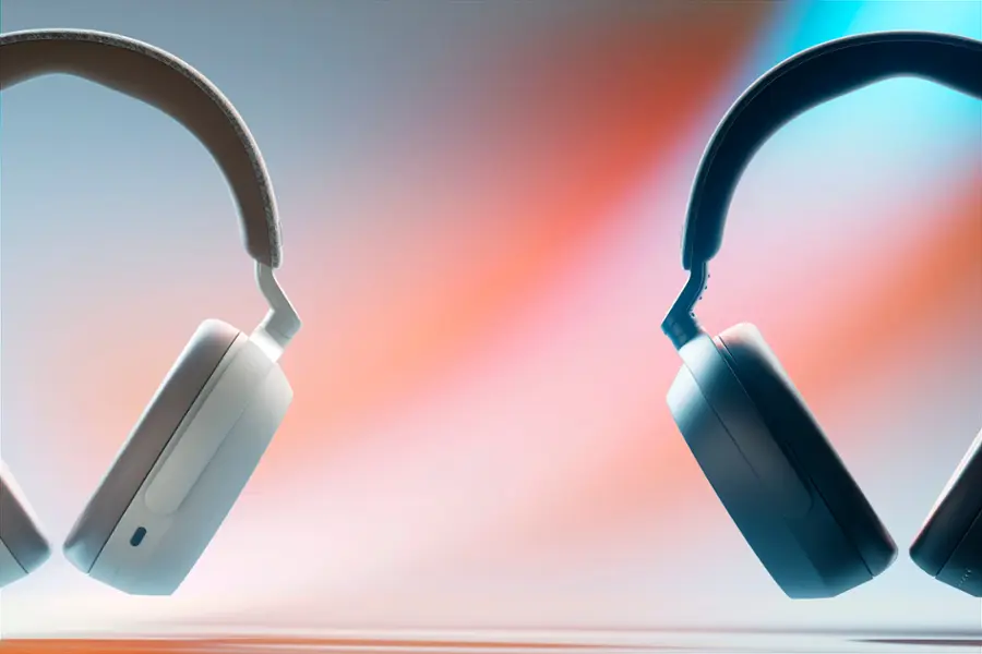 Alt View 16. Sennheiser - Momentum 4 Wireless Adaptive Noise-Canceling Over-The-Ear Headphones - White.