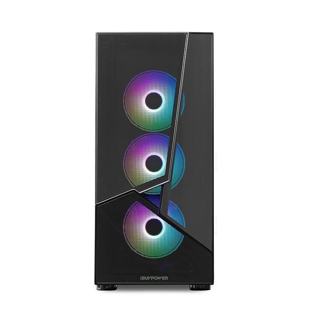 Left View: iBUYPOWER - Gaming Desktop - SlateMR293i - Intel i9-11900KF - 16GB 3200 DDR4 Memory - NVIDIA RTX 3070 - 1TB SSD - Black