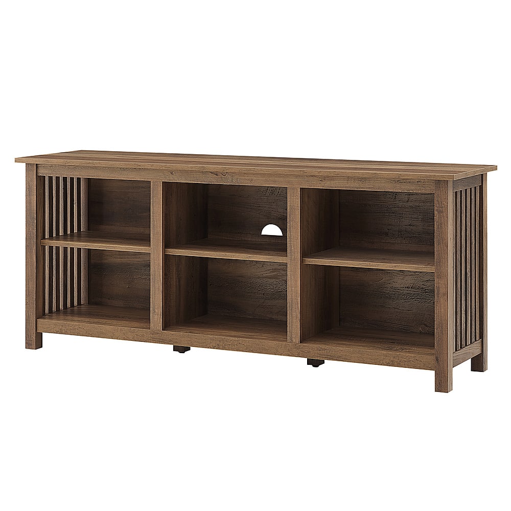 Walker Edison – Mission-Style 6-Cubby TV Stand for Most TVs up to 65” – Rustic Oak Sansujyuku sansujyuku.com