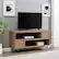 Alt View 12. Walker Edison - Contemporary Extendable Fluted-Door TV Stand for Most TVs up to 55” - Coastal Oak/Black.