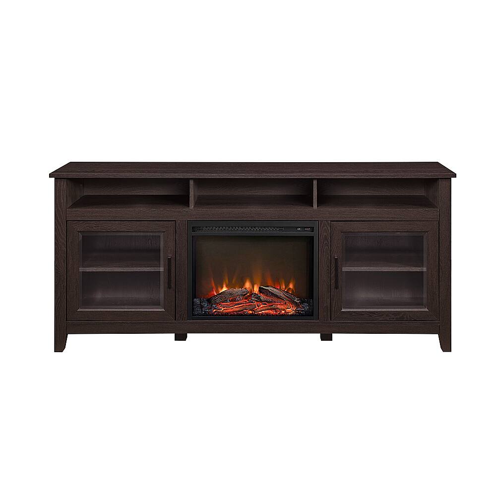 Best Buy Walker Edison Modern Farmhouse Fireplace TV Stand for Most