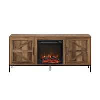 tresanti sloane tv console with classic flame electric fireplace