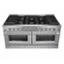 Alt View 2. Forno Appliances - Galiano Alta Qualita 8.64 cu.ft. Freestanding Double Oven Gas Range with Convection Oven - Stainless Steel.