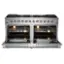 Left. Forno Appliances - Galiano Alta Qualita 8.64 cu.ft. Freestanding Double Oven Gas Range with Convection Oven - Stainless Steel.