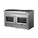 Angle. Forno Appliances - Galiano Alta Qualita 8.64 cu. ft. Freestanding Double Oven Dual Fuel Range with Convection Oven - Stainless Steel.
