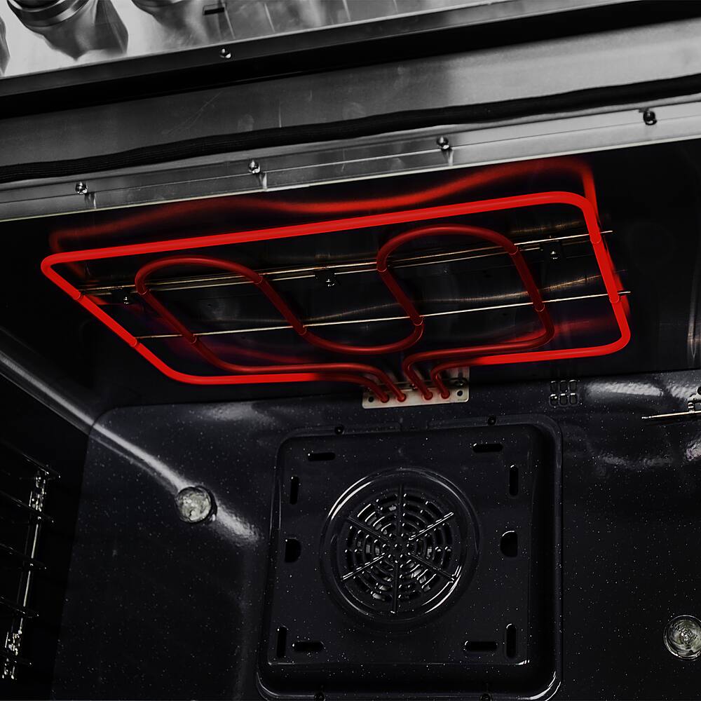 Alt View 12. Forno Appliances - Galiano Alta Qualita 8.64 cu. ft. Freestanding Double Oven Dual Fuel Range with Convection Oven - Stainless Steel.