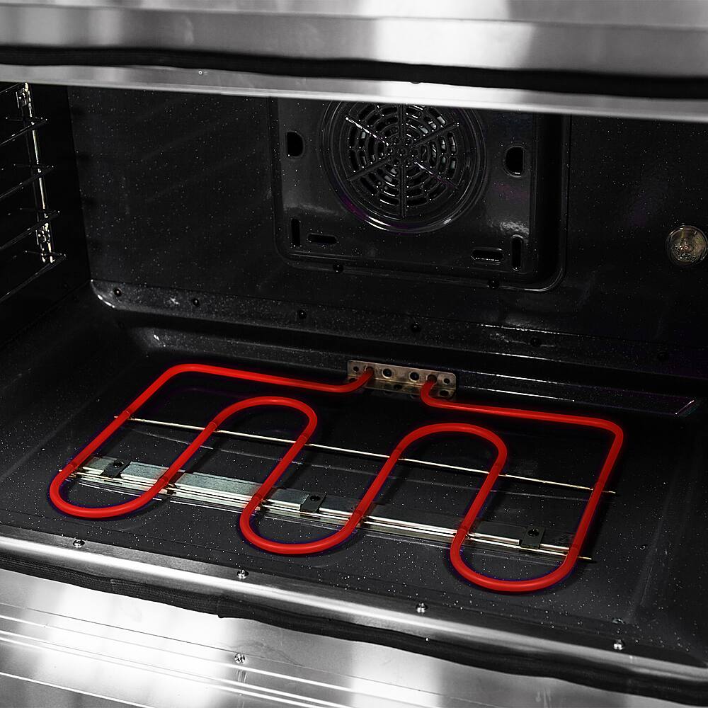 Alt View 14. Forno Appliances - Galiano Alta Qualita 8.64 cu. ft. Freestanding Double Oven Dual Fuel Range with Convection Oven - Stainless Steel.