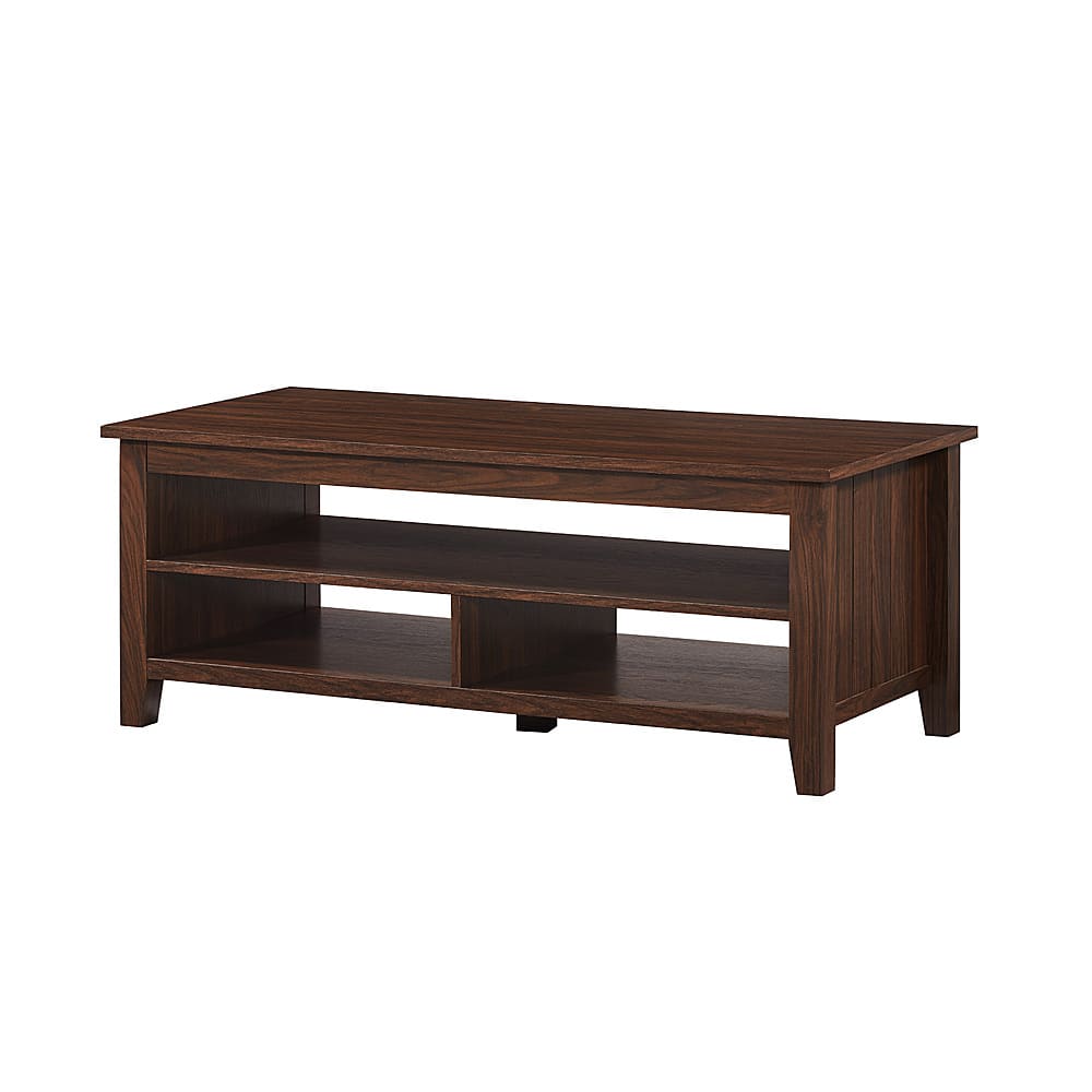 Best Buy: Walker Edison Coastal Grooved-Panel Storage Coffee Table Dark ...