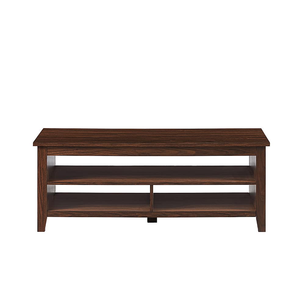 Best Buy: Walker Edison Coastal Grooved-Panel Storage Coffee Table Dark ...