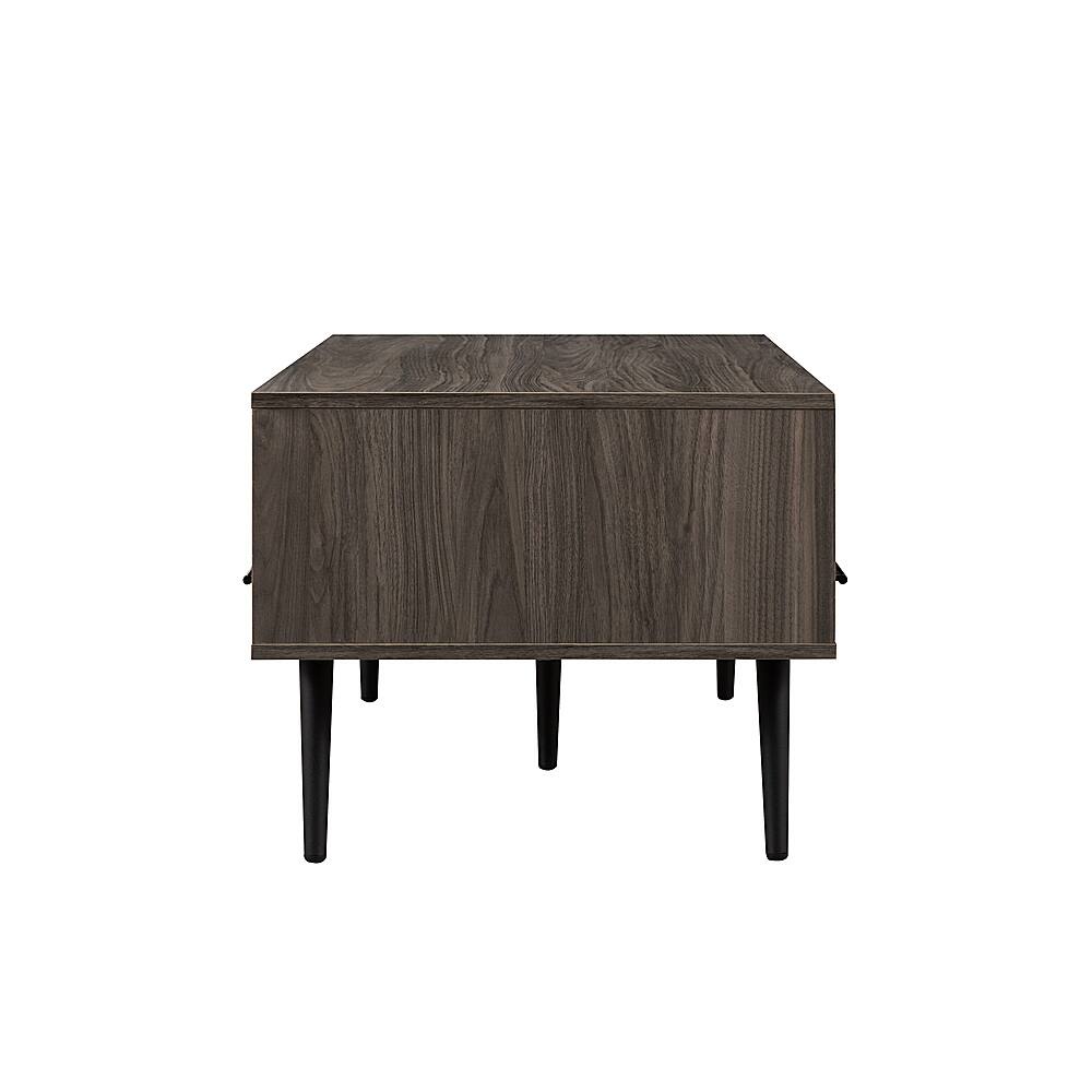 Walker edison contemporary 2 drawer coffee table with open storage
