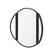 Angle. Walker Edison - Contemporary Round Metal Wall Mirror with Hinging Sides - Black.