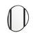 Left. Walker Edison - Contemporary Round Metal Wall Mirror with Hinging Sides - Black.