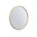Left. Walker Edison - Modern Minimalist Round Wall Mirror - Gold.